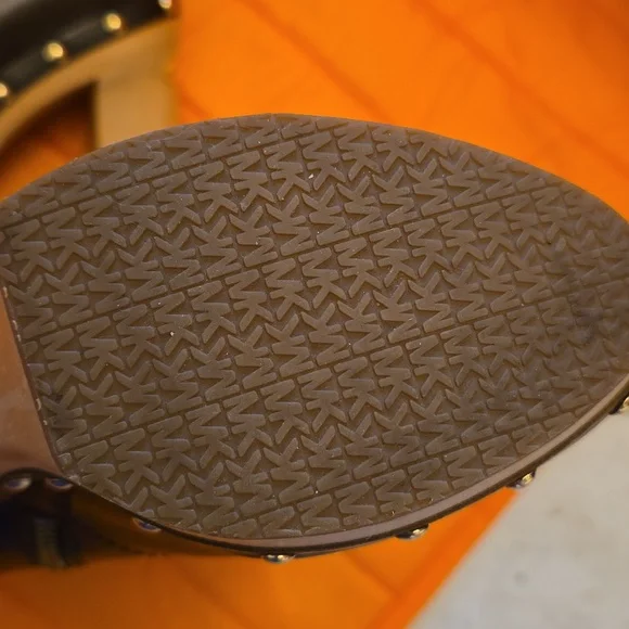 Michael Kors Black Leather Studded Platform Booties - Picture 6 of 6